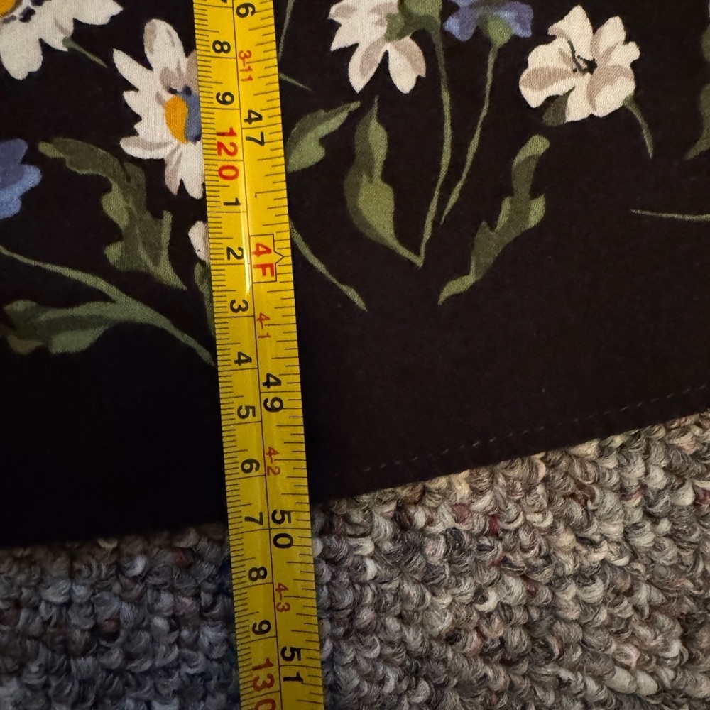 Faded Glory Vintage Blue Denim Floral Cotton Dress Large Cottagecore Farm girl L - Picture 2 of 7